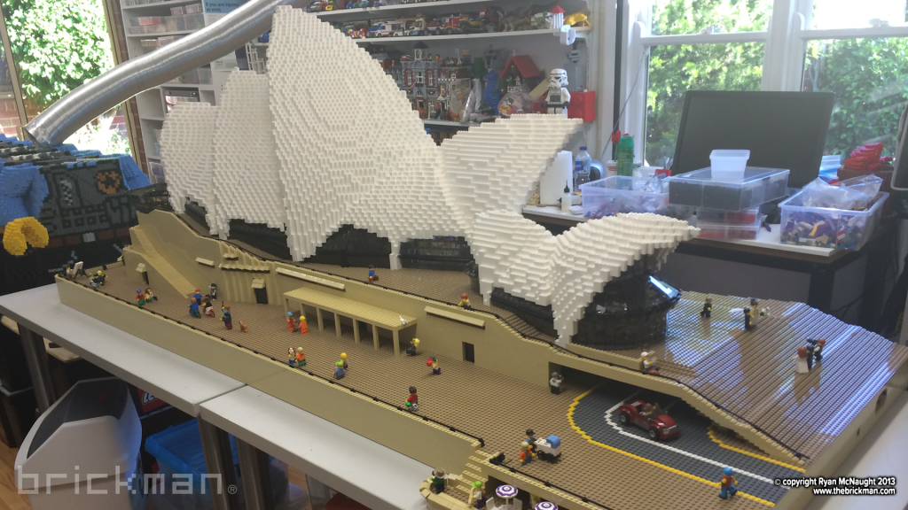 LEGO Sydney Opera House in Ryans old workshop