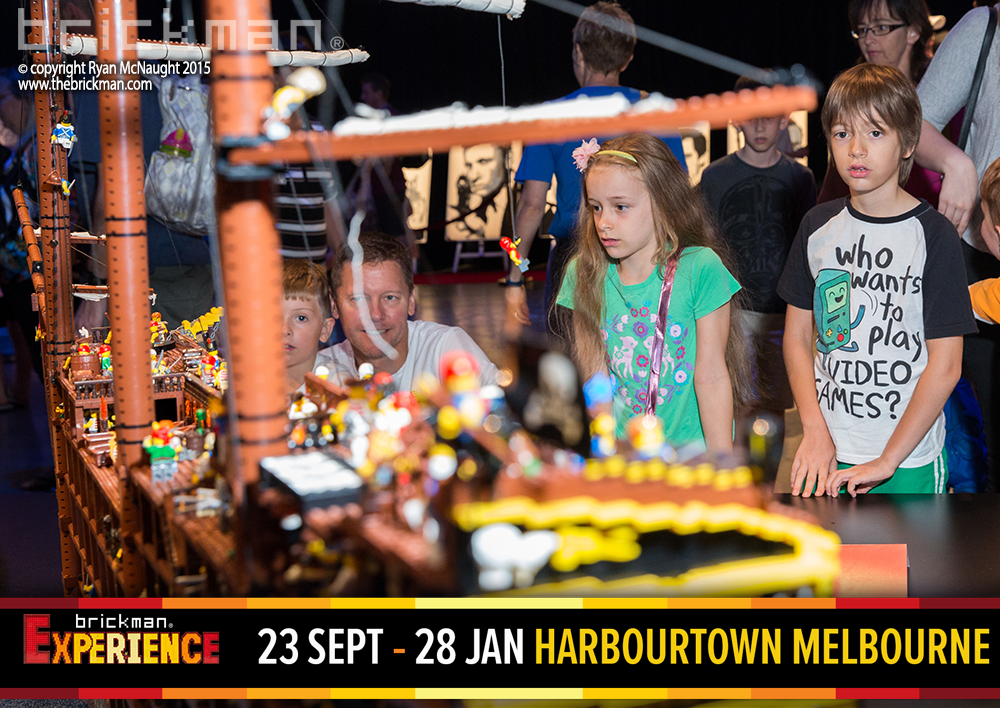 LEGO Pirate ship at Brickman Experience Harbourtown Melbourne