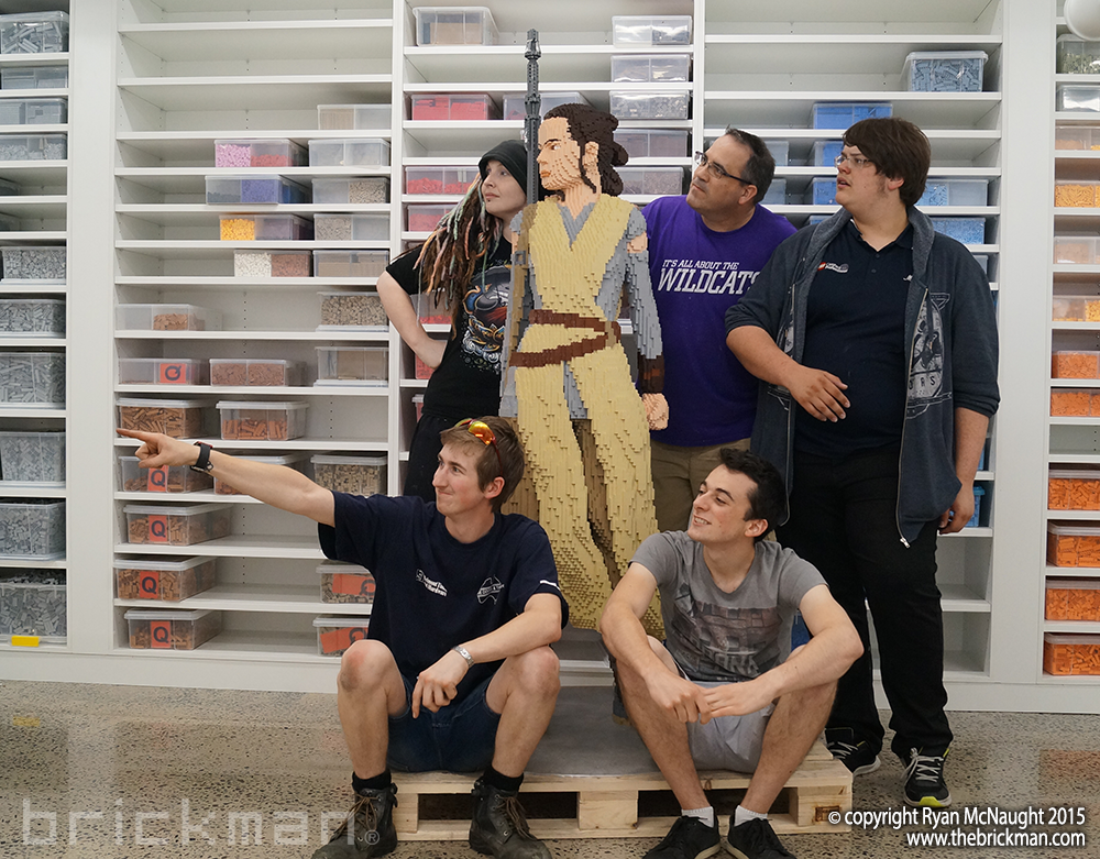 Brickman team with Star Wars Rey LEGO figure