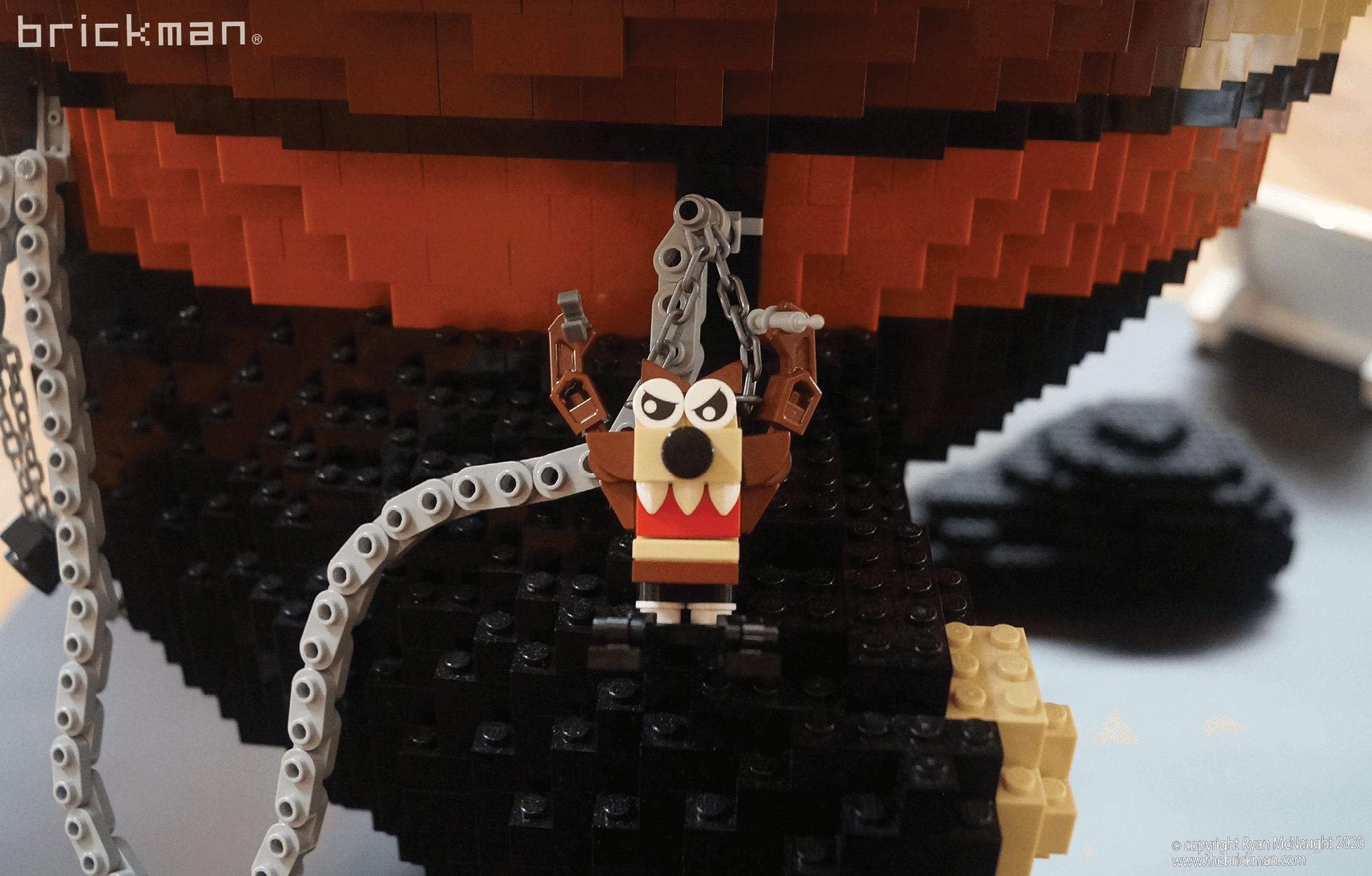 LEGO brick Taz Devil keychain mini Taz